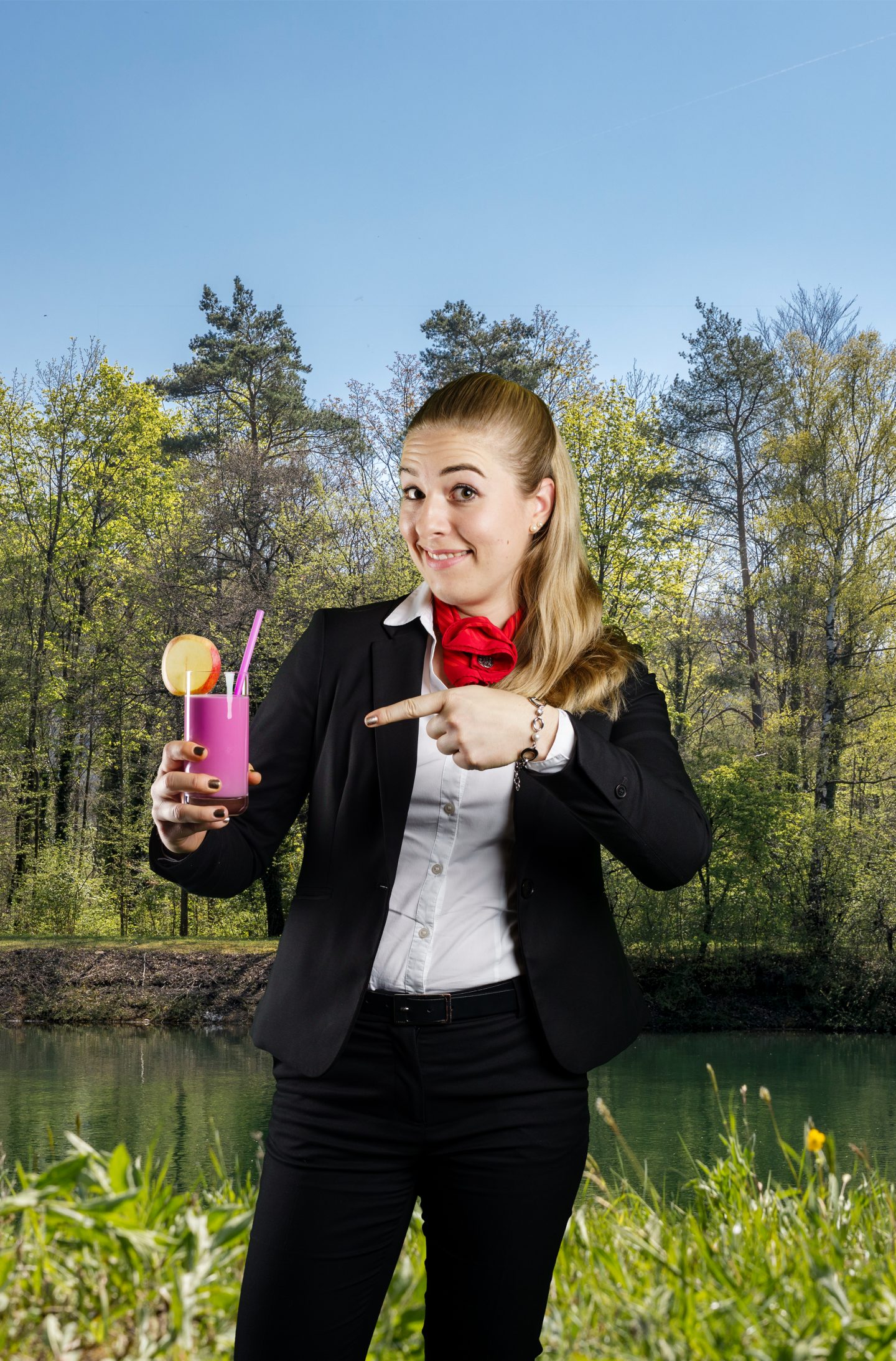 Tamara Ullmann mit Smoothie