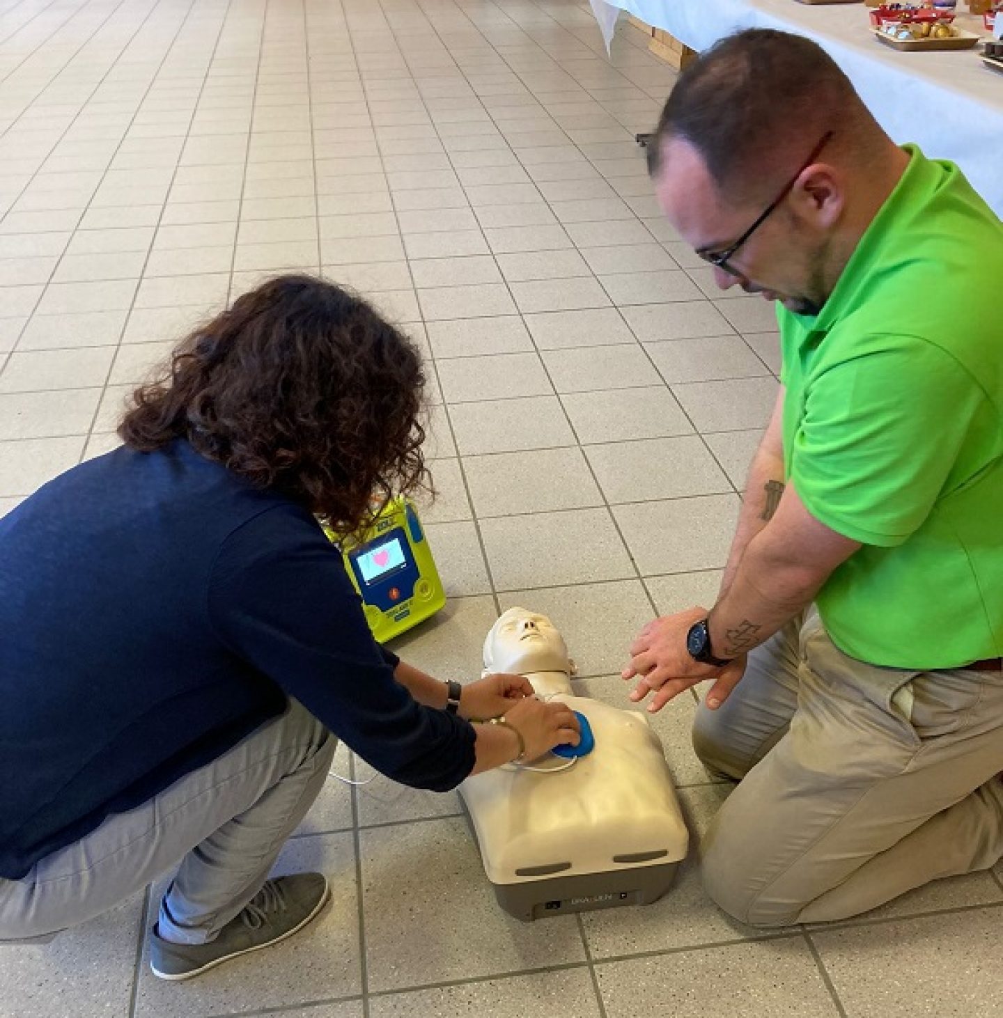 Exercice lors de la formation
