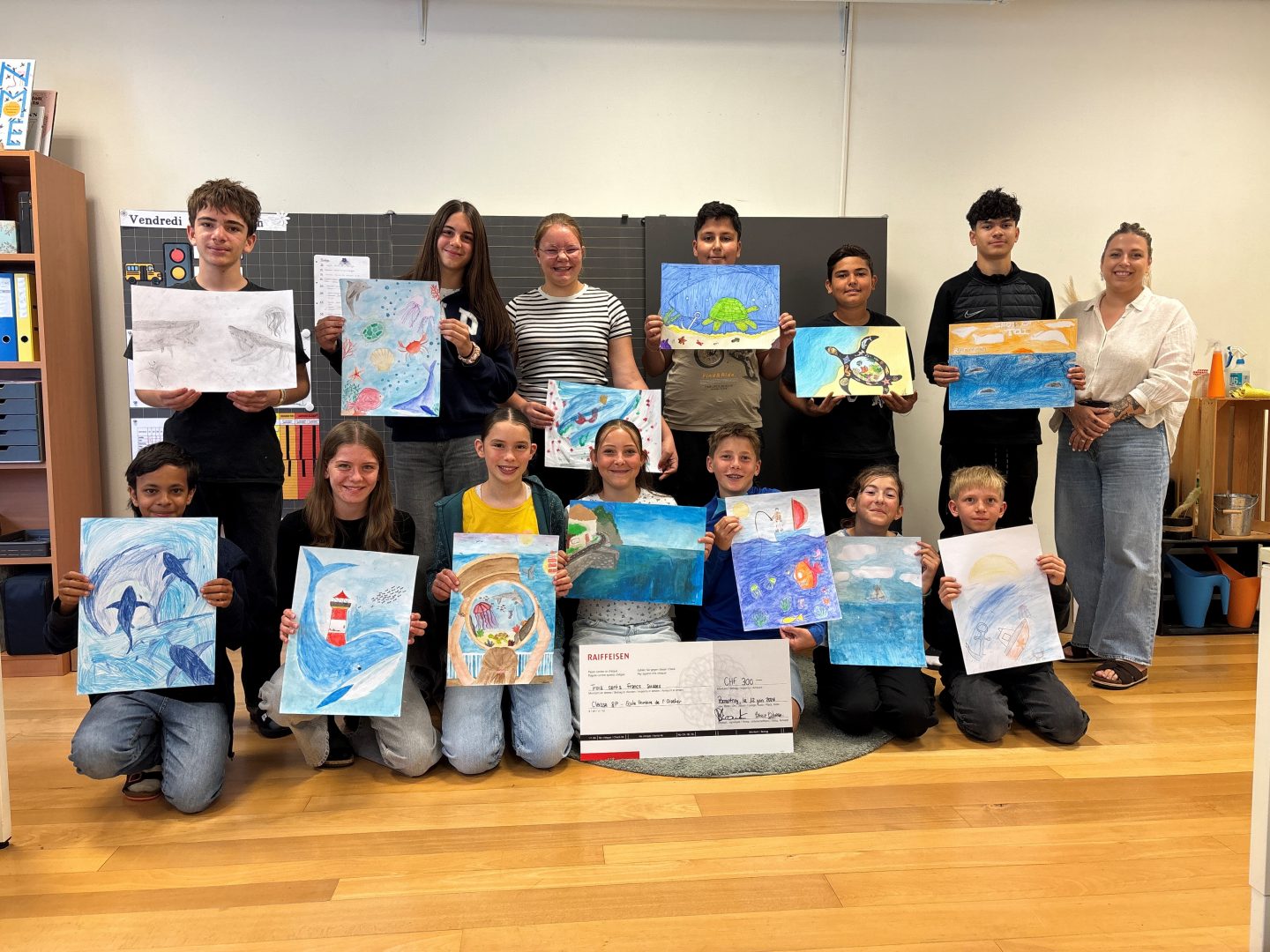 Classe gagnante concours de dessin 2026 - 8P Oiselier