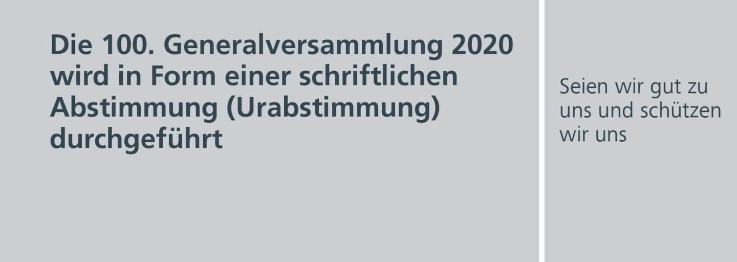 Generalversammlung 2020
