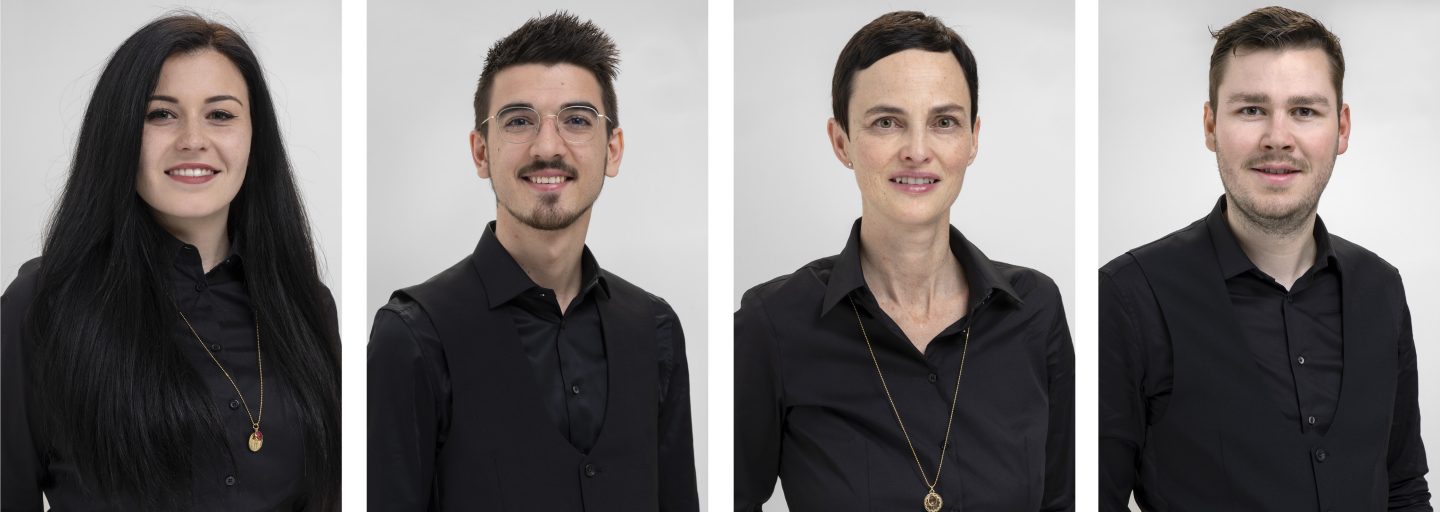 Tatjana Kummer, Emmanuel Rizzello, Christine Minnig und Jonas Eggel