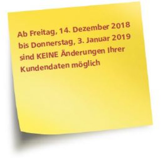 Post-it mit wichtiger Info