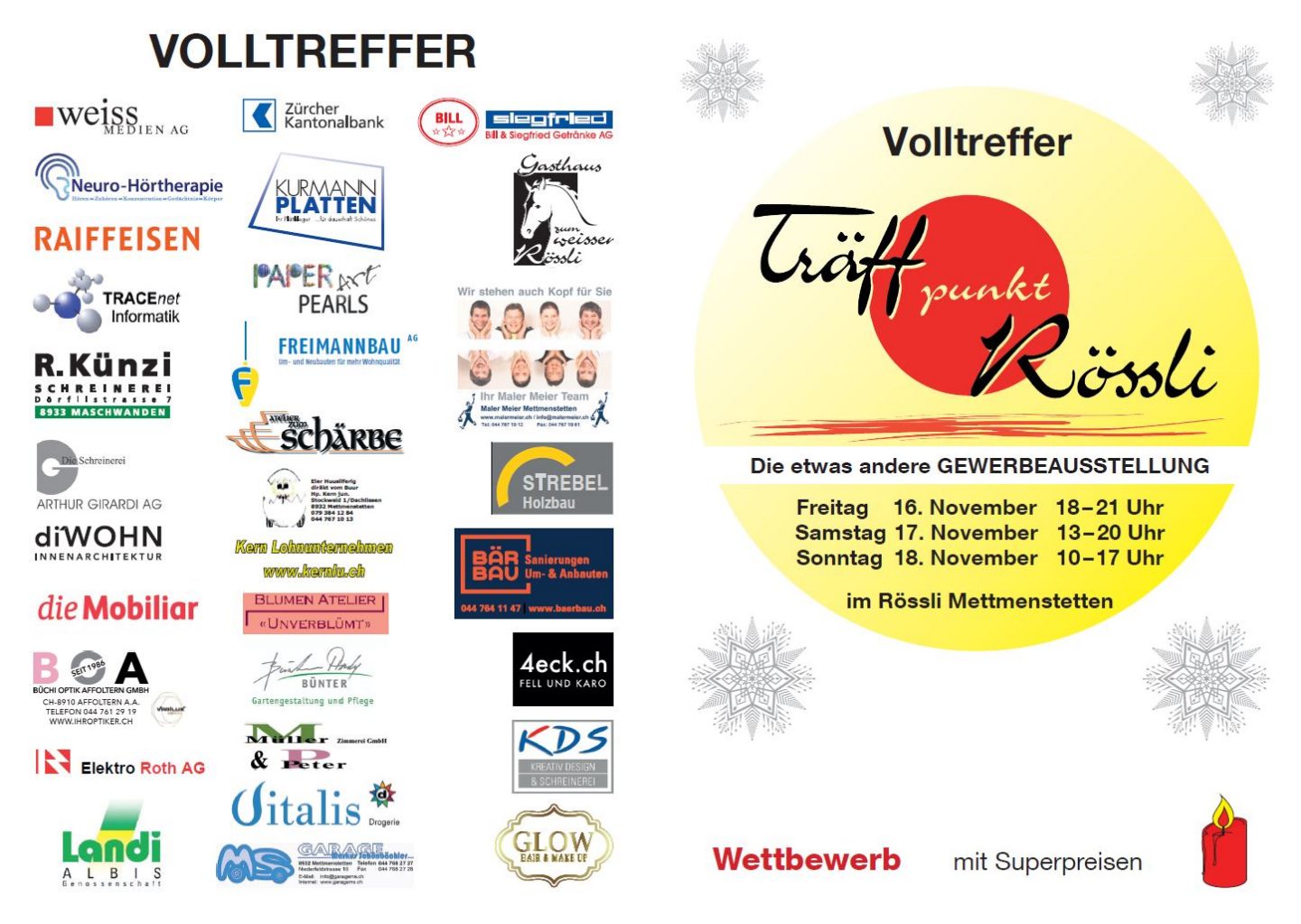 Flyer Träffpunkt Rössli