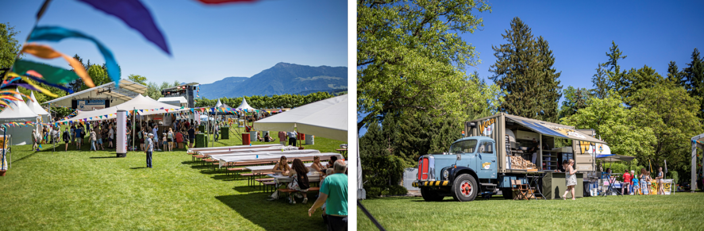 Festivalgelände mit Foodständen