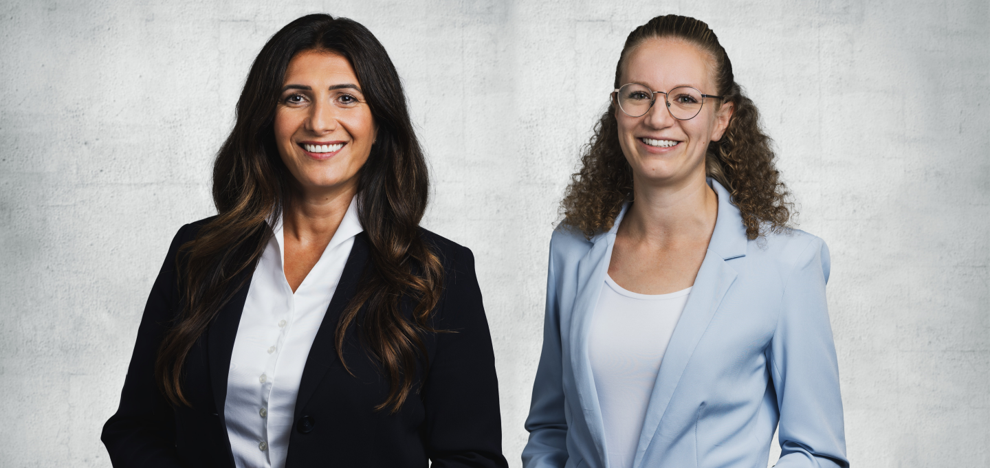 v.l.: Sladjana Salatic (Vermögensberaterin), Céline Hausheer (Mitarbeiterin Marketing / Vertrieb)