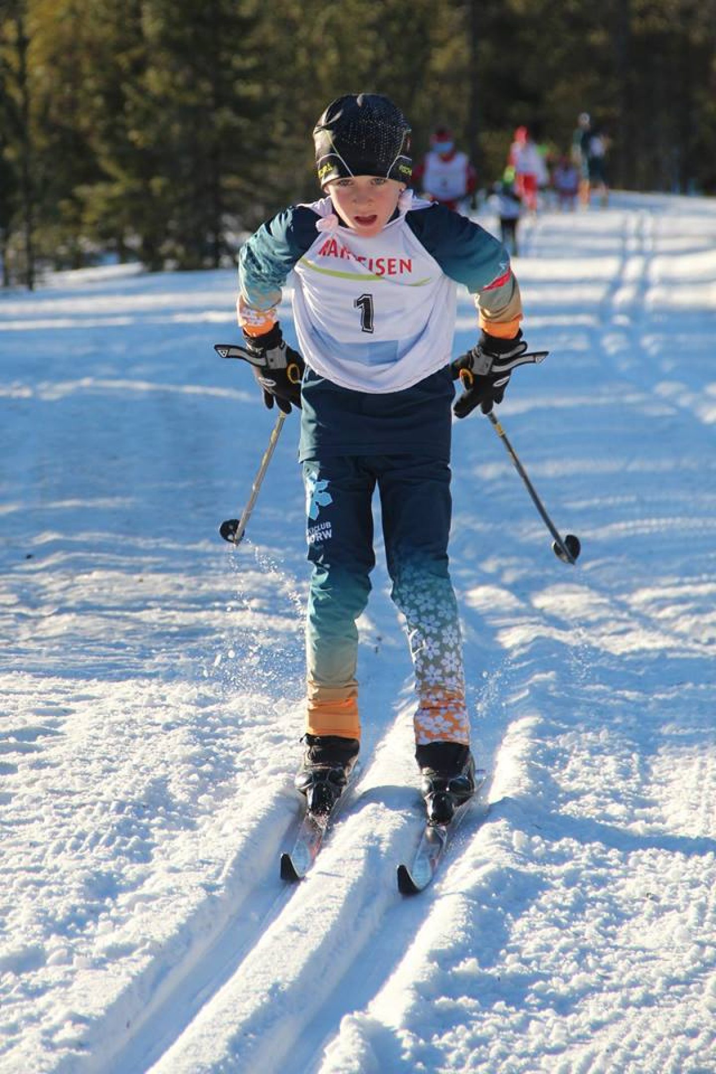 Der Nachwuchs des Skiclub Horw auf dem Weg ins Ziel.
