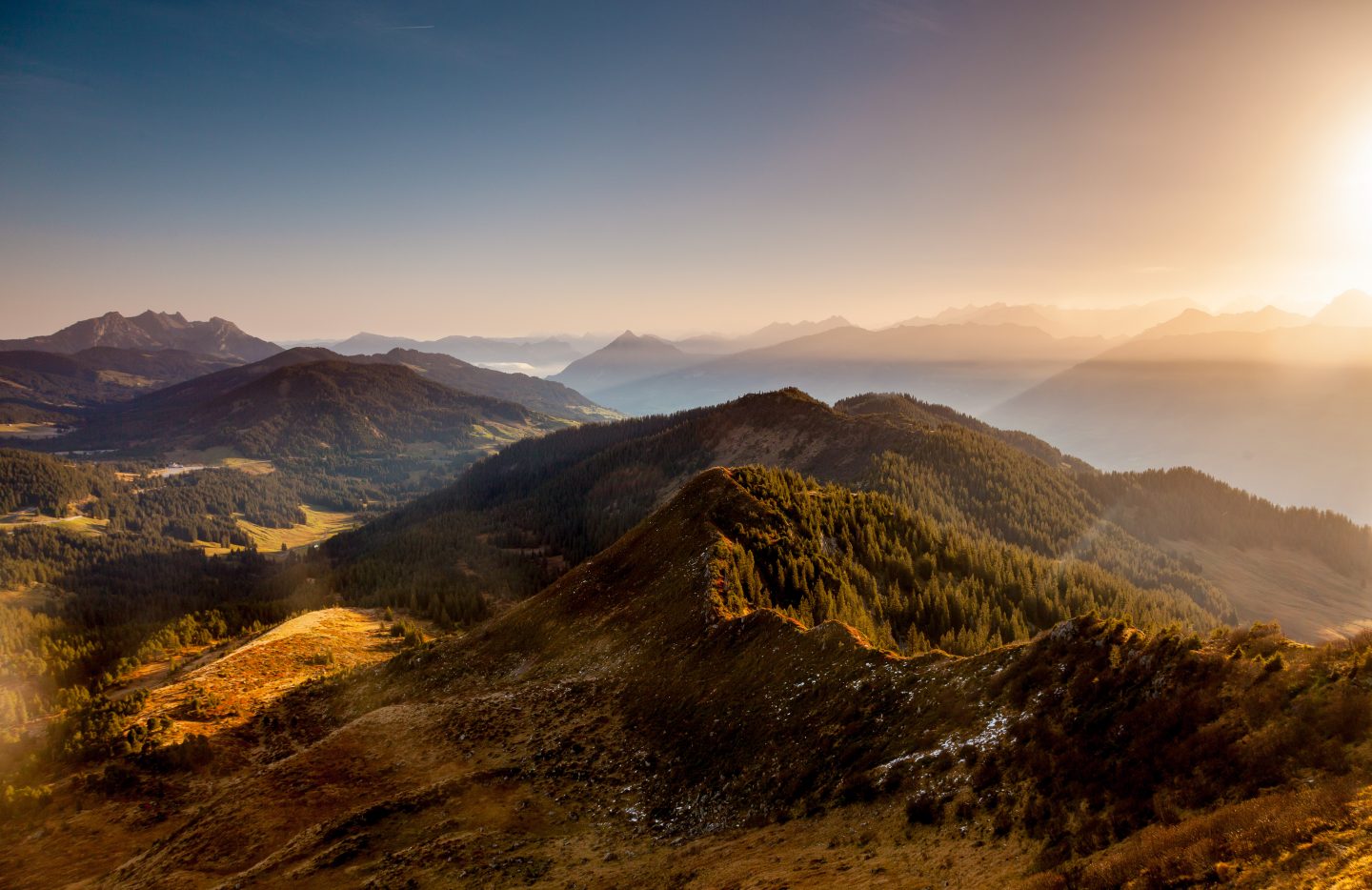 Foto von Berglandschaft im Herbst