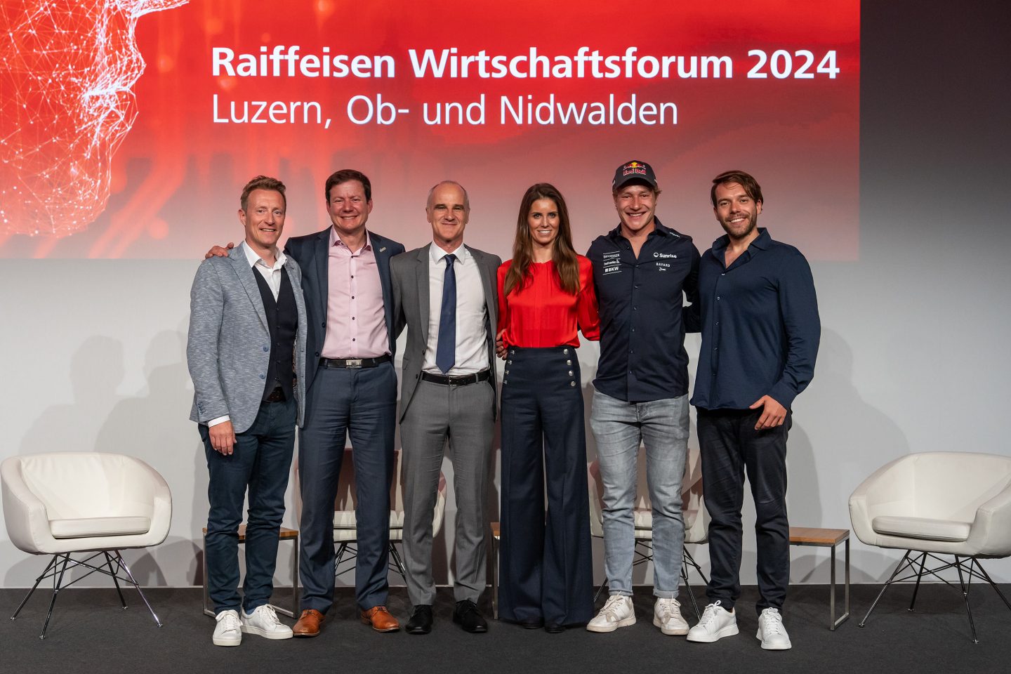 v.l.n.r. Armin Gärtner · Stefan Jeker · Matthias Geissbühler · Annina Campell · Marco Odermatt · Benjamin Bargetzi