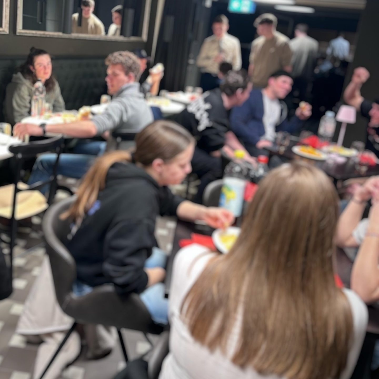 Teilnehmer in der Pause