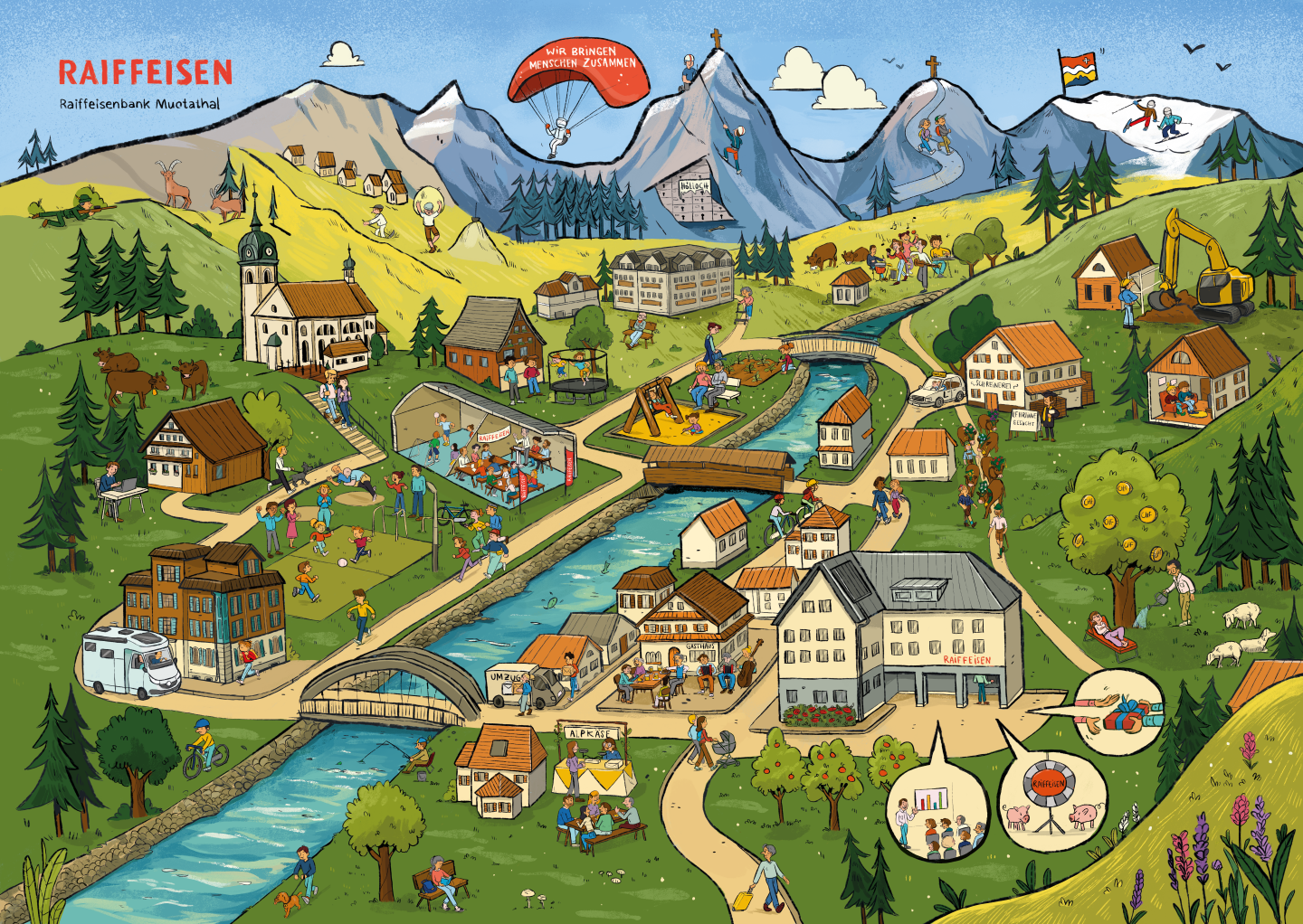 Wimmelbild Muotathal