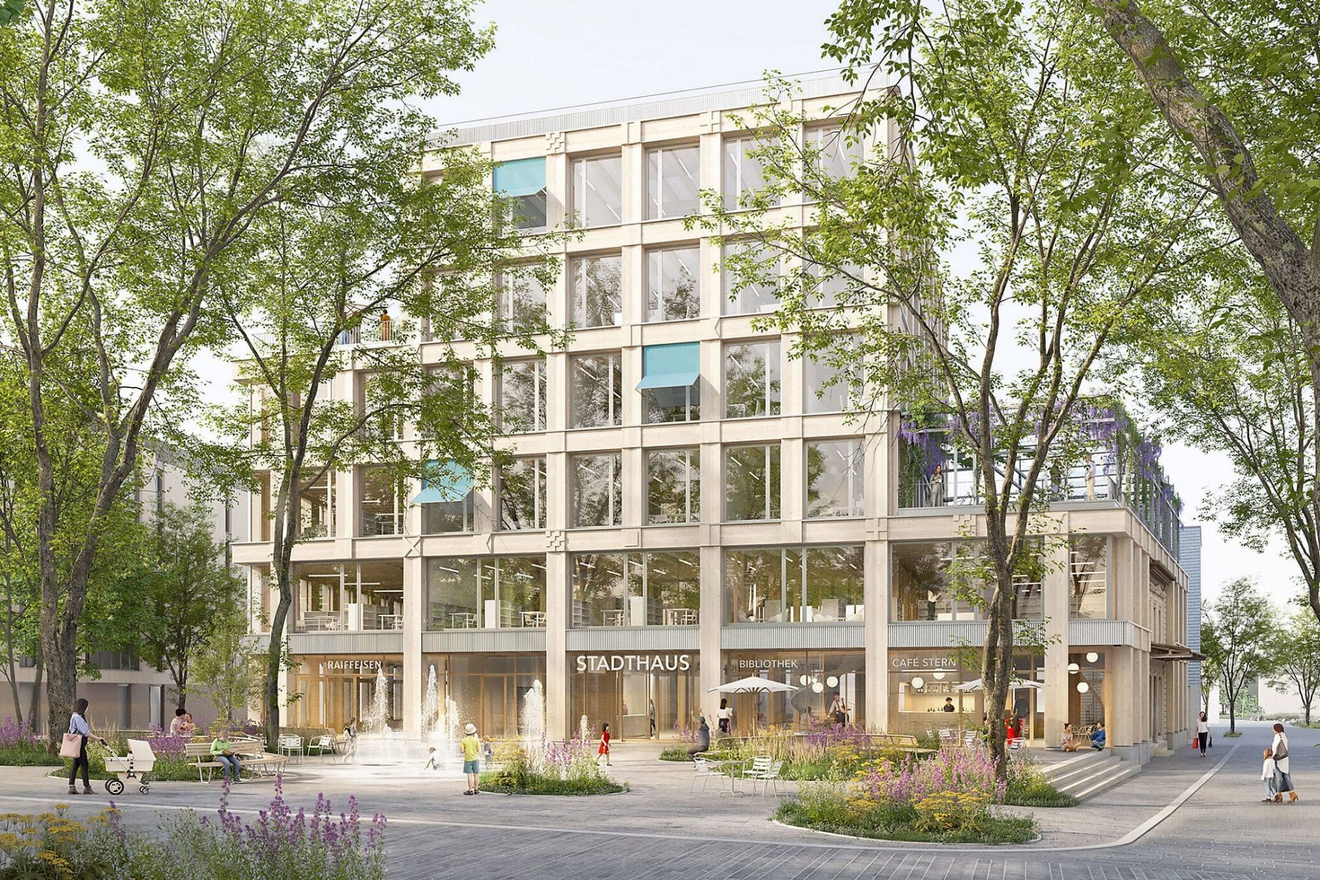 Aussenansicht des geplanten Stadthaus+. Bild: Stadt Romanshorn