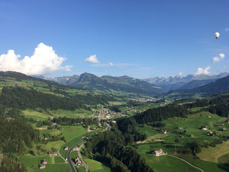 Aussicht Ballonfahrer