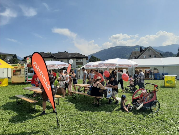 Stand der Toggenburger Raiffeisenbanken am Kindernachmittag