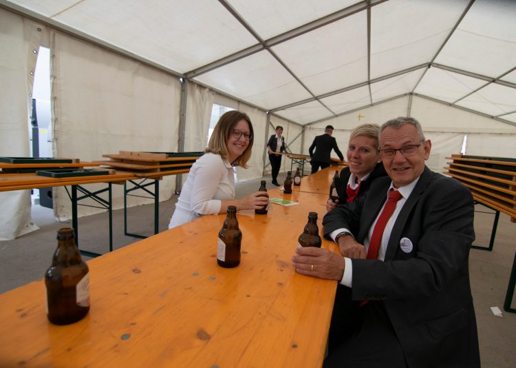 Schnappschuss der Mitarbeitenden am Samstagabend