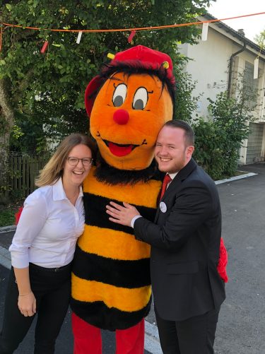 Sumsi mit unseren Mitarbeitenden Elena Kuriger und Adrian Brügger