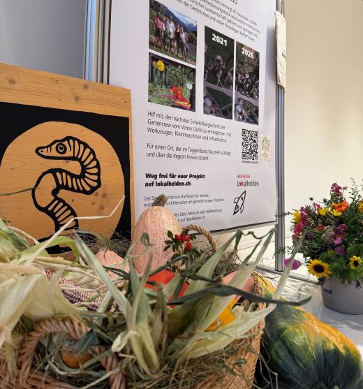 Stellwand zum Projekt in der Schalterhalle Nesslau