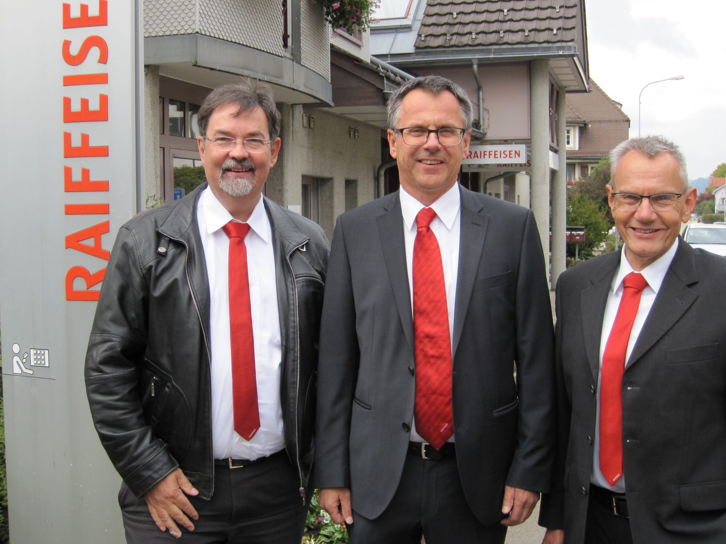 Ernst Zwingli mit VR-Präsident Markus Hobi und Rolf Sprenger