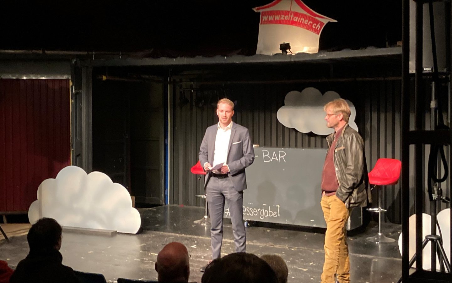 Nicolas Stäger on stage