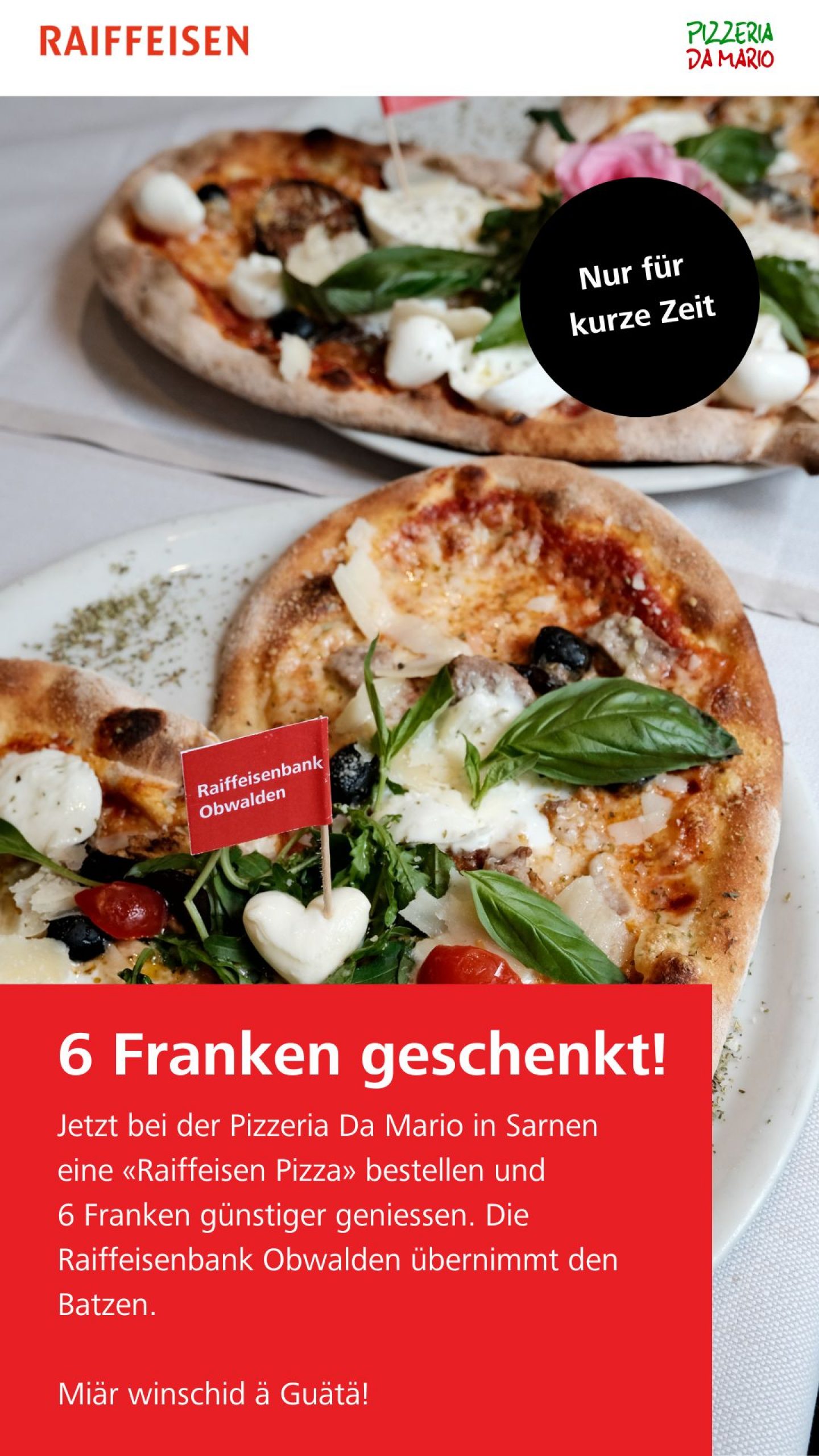 6 Franken geschenkt!
