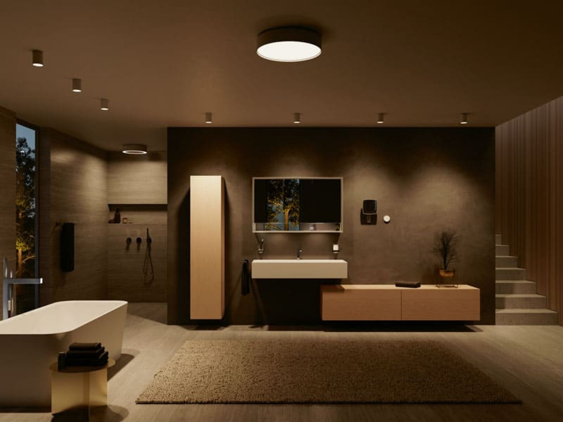 Keuco ha inoltre presentato il concetto di illuminazione intelligente «Royal Midas» per tutto l'ambiente.