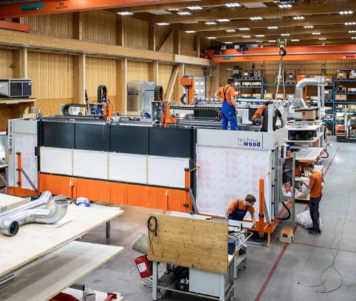 La halle de production de TechnoWood AG