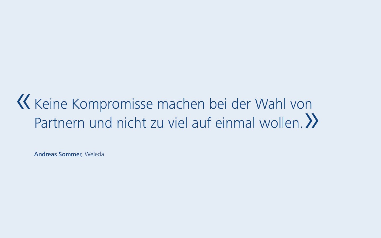 Statement Andreas Sommer, Weleda