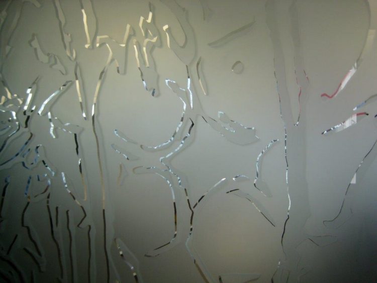 Détail double vitrage sujets inversés © Photo: Katharina Henking