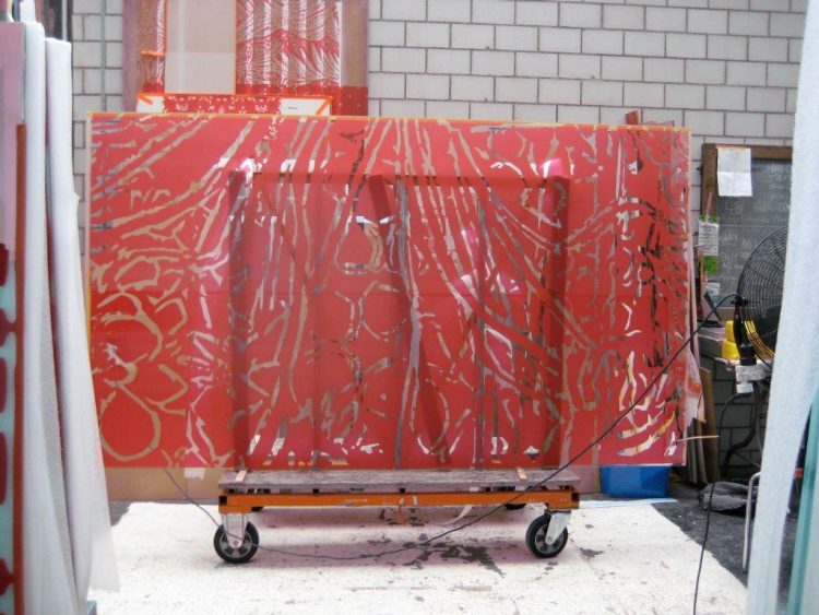 Vitrage prêt pour le jet de sable © Photo: Katharina Henking