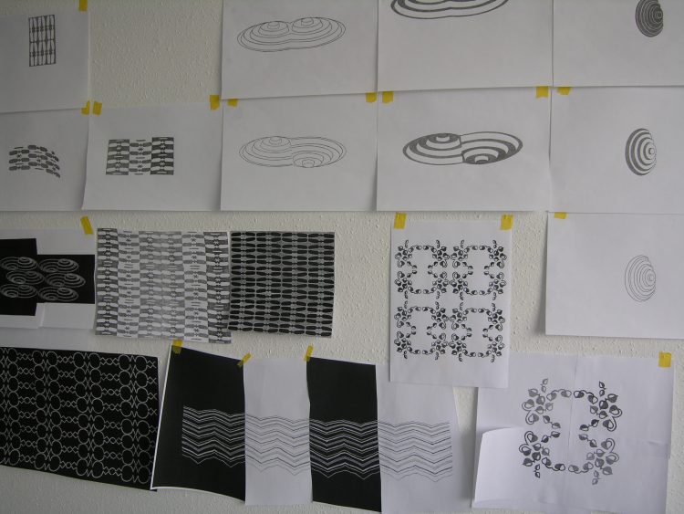 Esquisse des motifs © Photo: Vreni Spieser