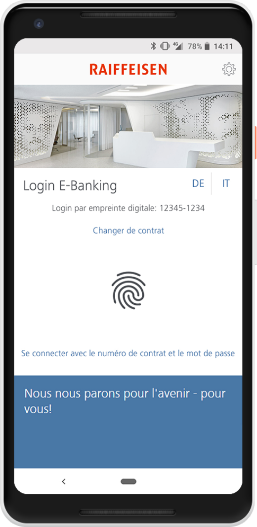 Login par empreinte digitale