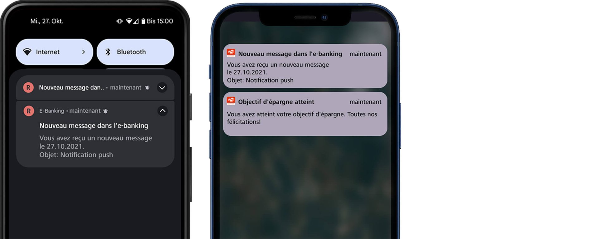 Push Benachrichtigungen E-Banking App