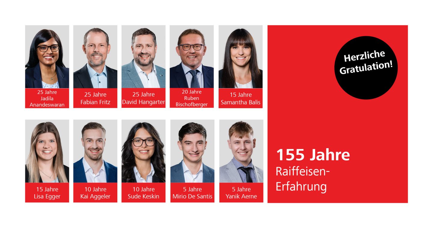 Mitarbeitende mit Dienstjubiläum 2026