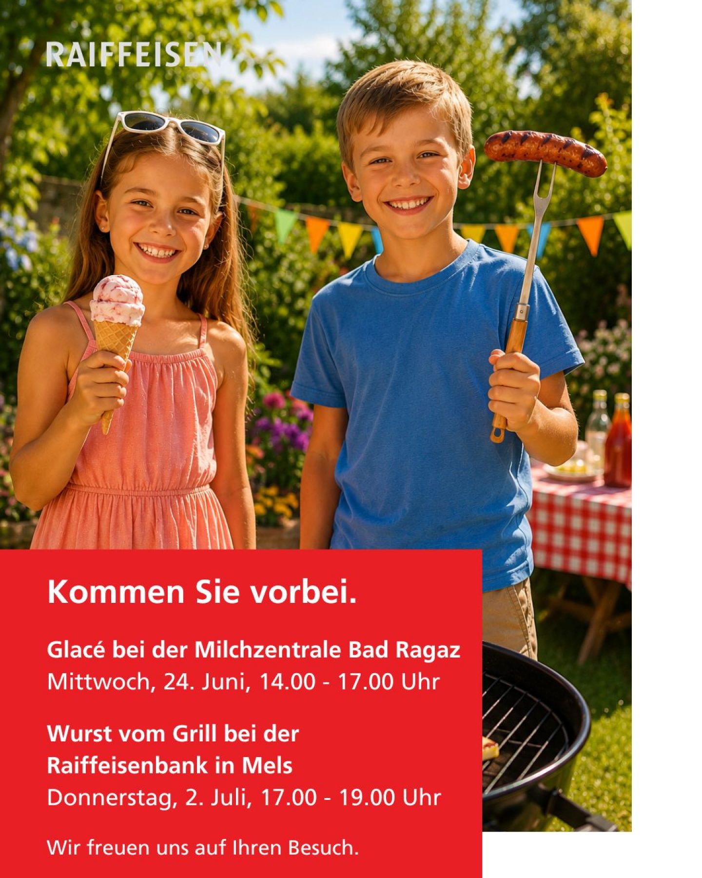 Spontanaktion Glacé und Grill