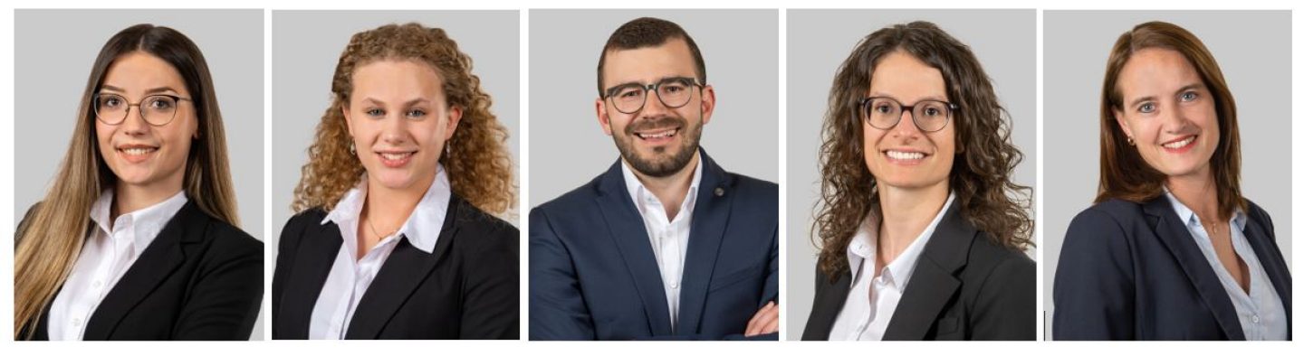 v.l.n.r.: Rinesa Haziri, Gianna Hobi, Claudio Guerrini, Katharina Alpiger und Sabine Lins 