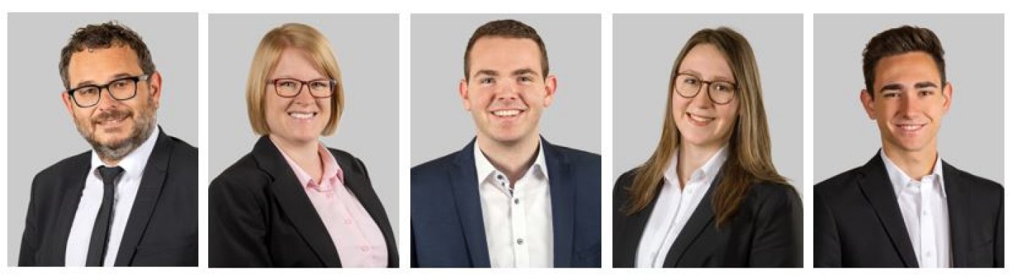 Von links nach rechts: Philipp Bruggmann, Bianca Brotzer, Andrin Battaglia, Svenja Schneider, Chris Tanner