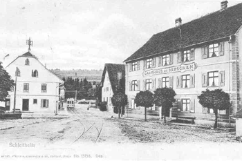 Altes Foto des Hirschen-Areals