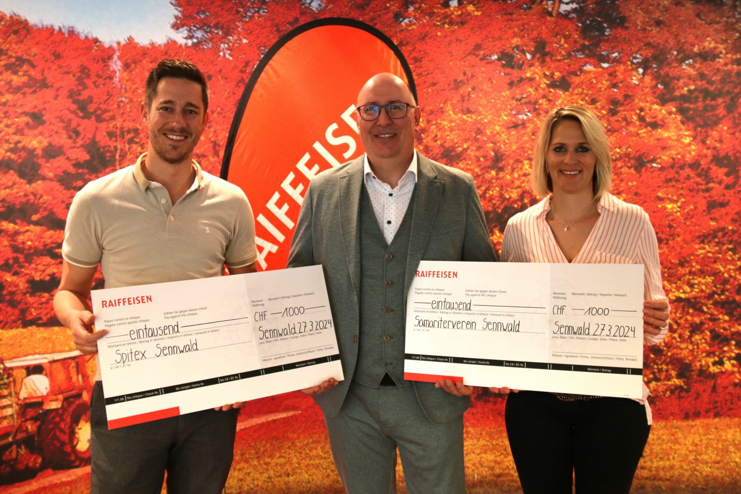 Spendenübergabe an die Spitex Sennwald und den Samariterverein Sennwald