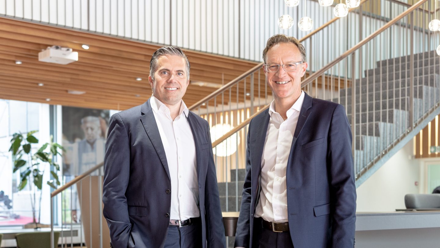 Christoph Hammer, Präsident des Verwaltungsrates und Johannes Holdener, Vorsitzender der Bankleitung