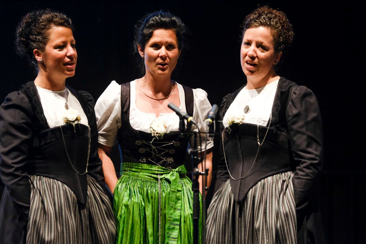 «chrimafrä» sind Christa Aebersold, Maritta Lichtensteiger und Fränzi Weber und begeistern mit feiner und hoher Liedkunst.
