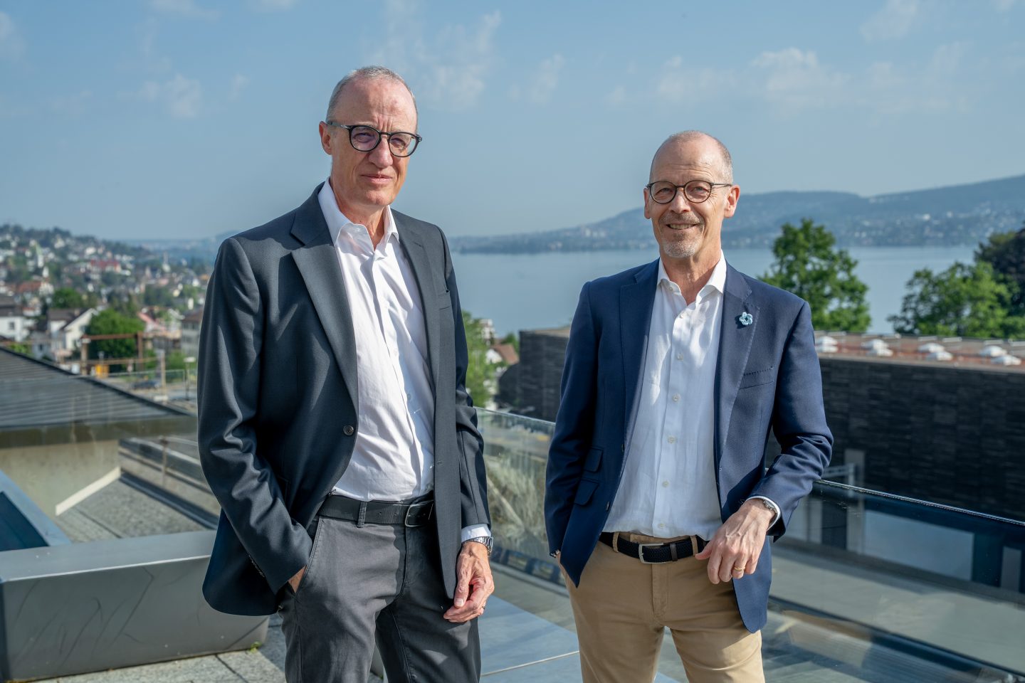Dr. Arno Grand, Verwaltungsratspräsident (links) mit Philipp Hüppi, Mitglied des Verwaltungsrats (rechts)