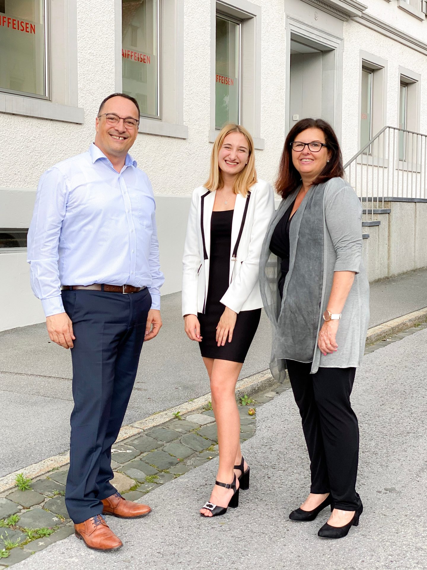 von links nach rechts:  Oswald Wetli, Sina Martinez, Therese Marugg