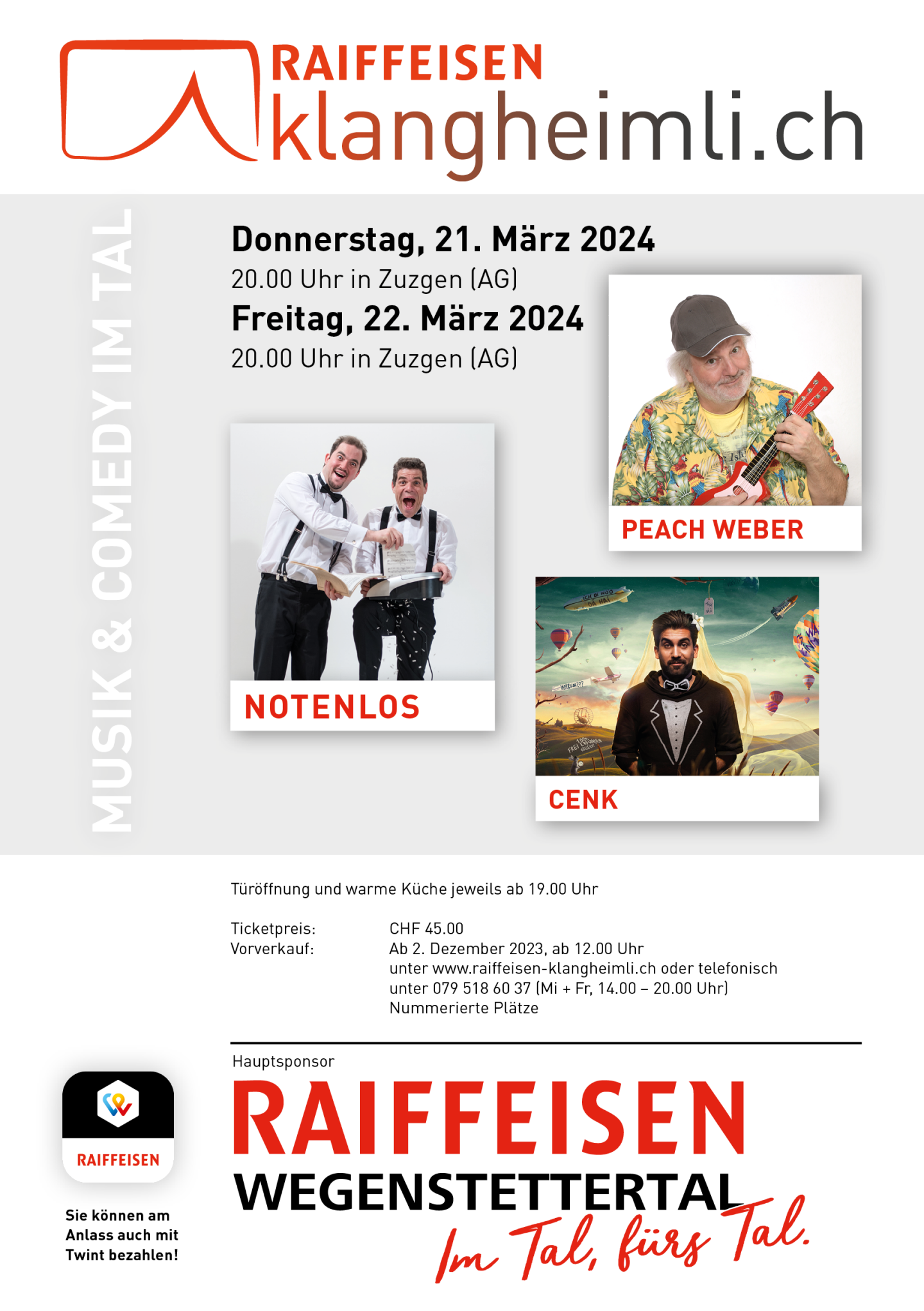 Flyer RAIFFEISEN-klangheimli.ch
