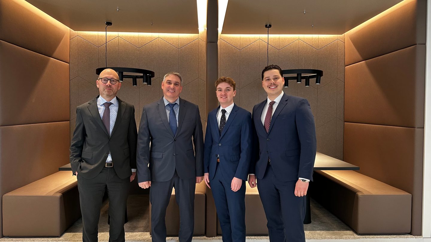 Bild von links nach rechts: Matthias Vetsch, Stefan Bischoff, Fabian Bühler und Pascal Hobi