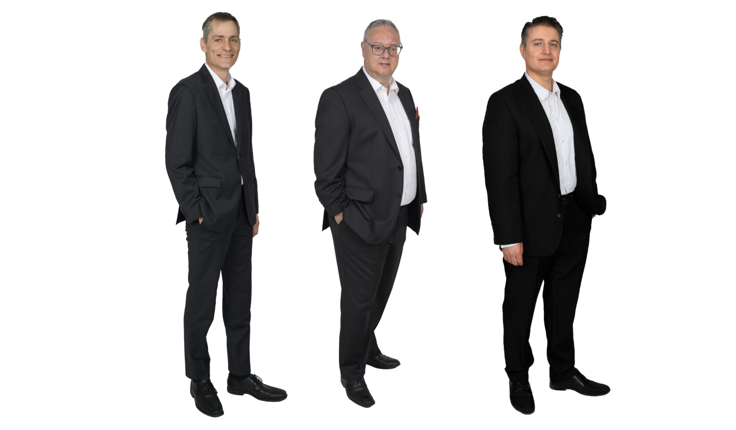 v.l.n.r.: Daniel Brian, Vermögensberater l Patrik Rupf, Vermögensberater l Giuseppe Sestito, Leiter Vermögensberatung
