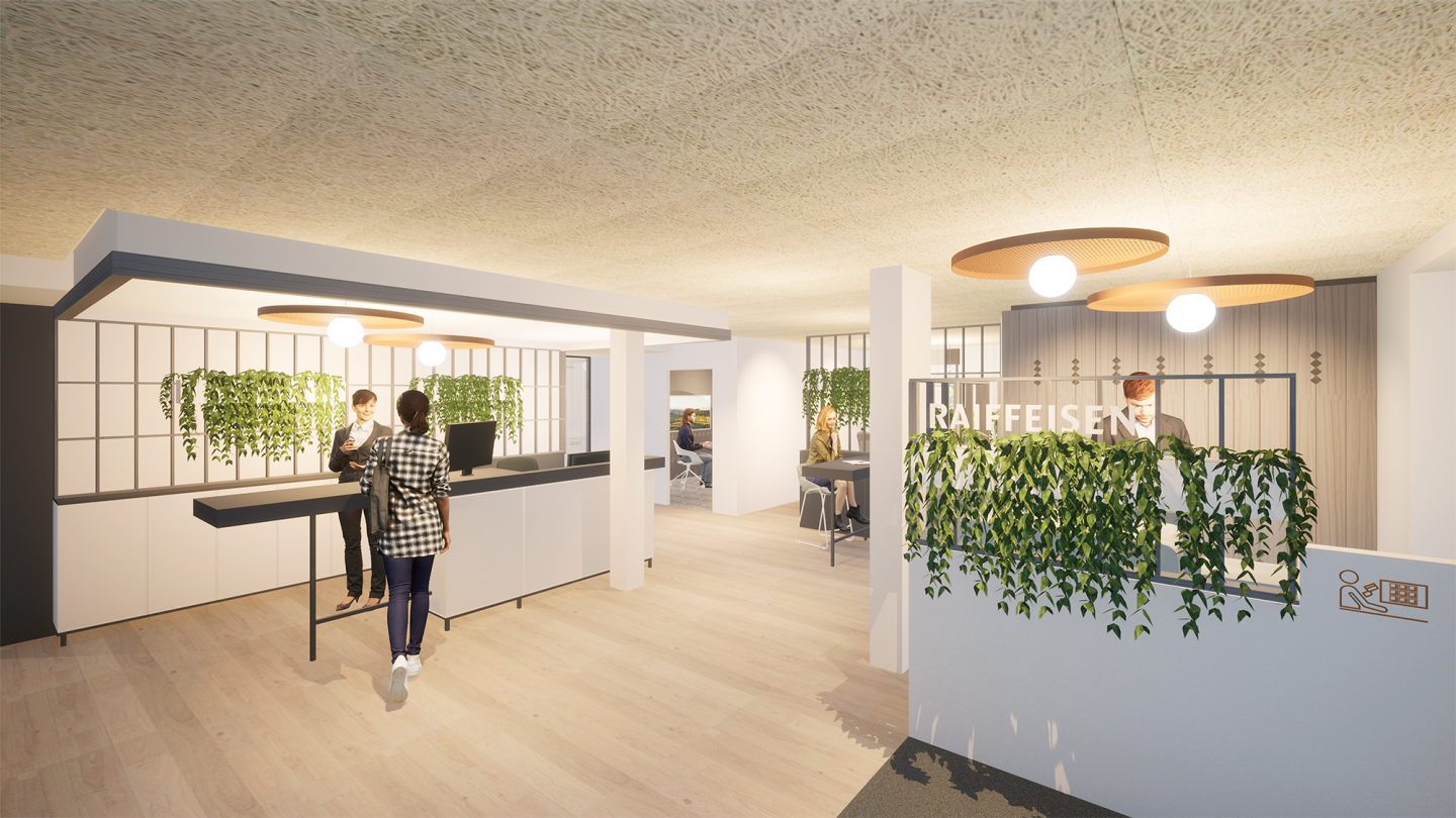 Innenansicht Geschäftsstelle Boll