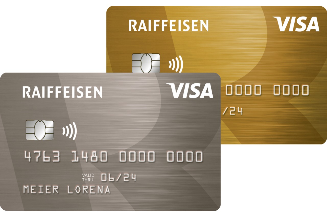 Visa Card Gold und Silber