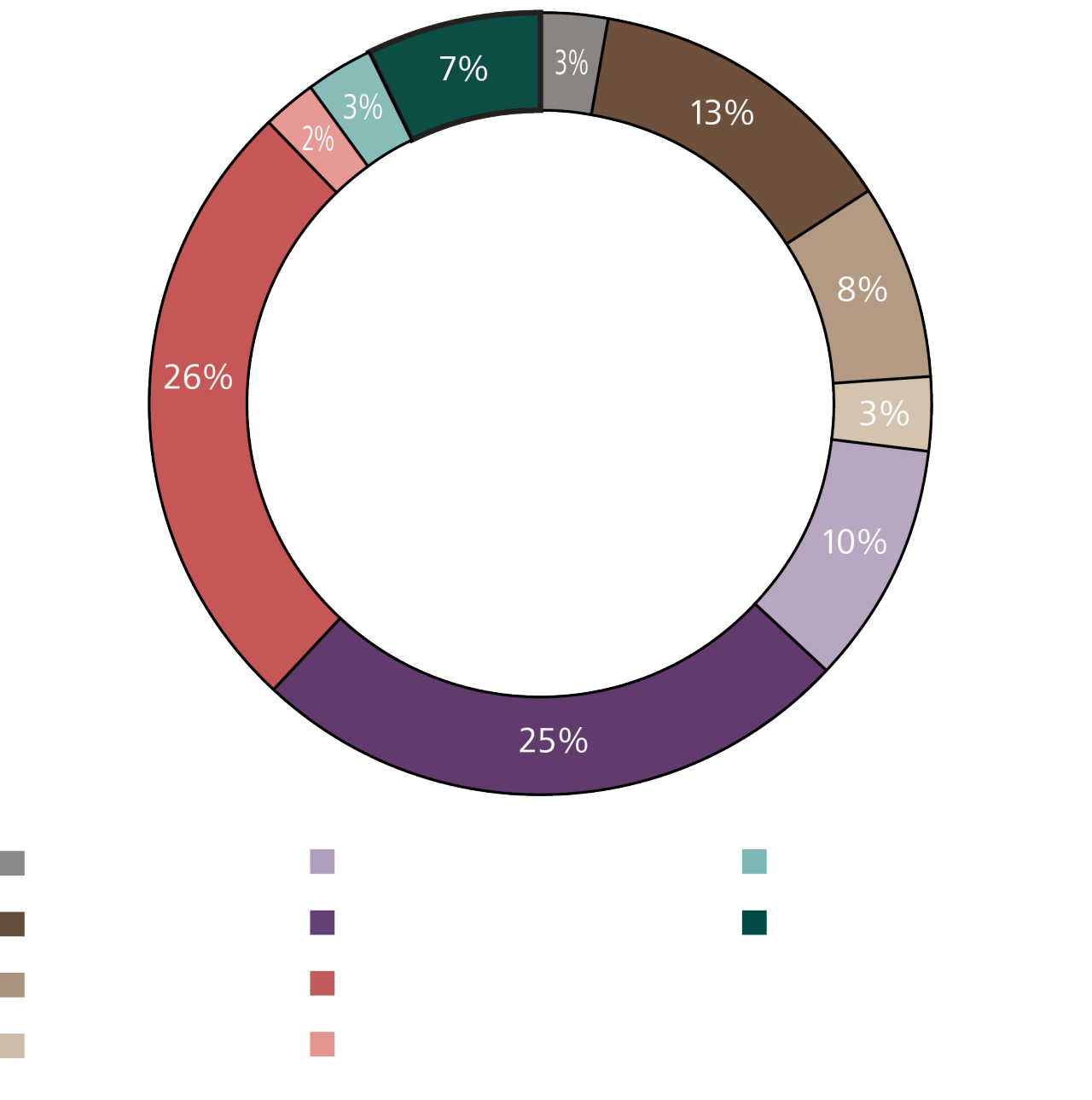 Répartition de la fortune au 31 décembre 2024