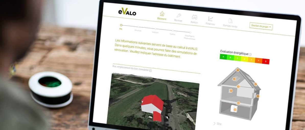 eVALO vous permet de planifier virtuellement votre rénovation et de calculer le potentiel d'économies.