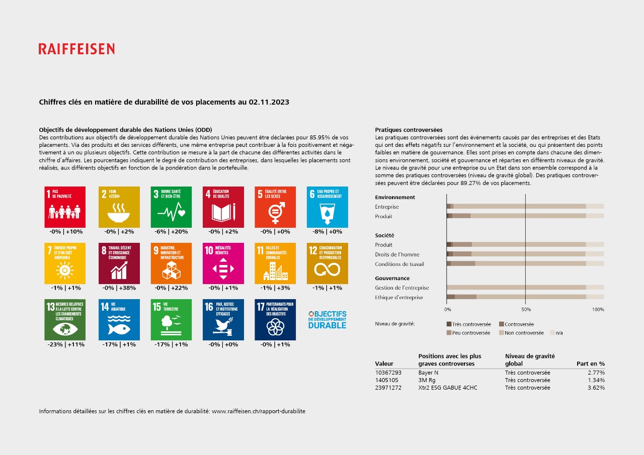 Exemple du rapport sur le développement durable